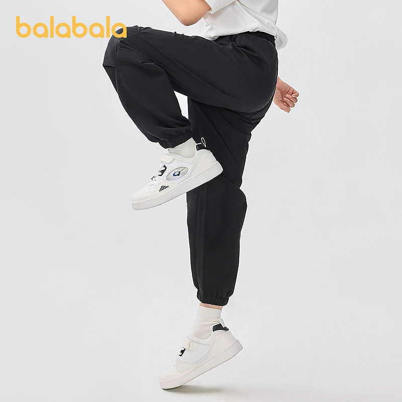 【balaOne】童装儿童裤子男童女童25夏季宽松裤子百搭斜纹休闲长裤