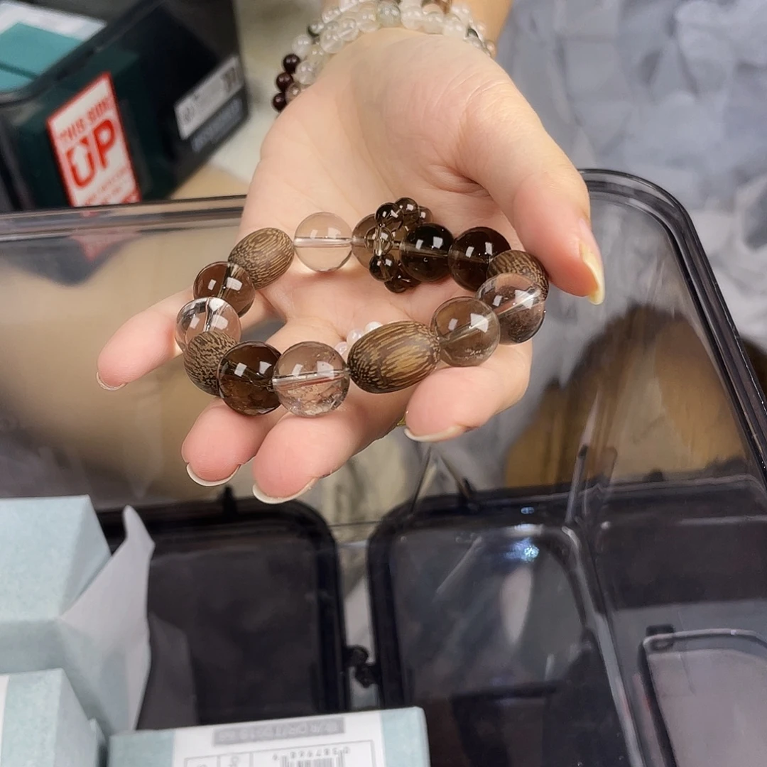 银S925镀金镶嵌手串水晶