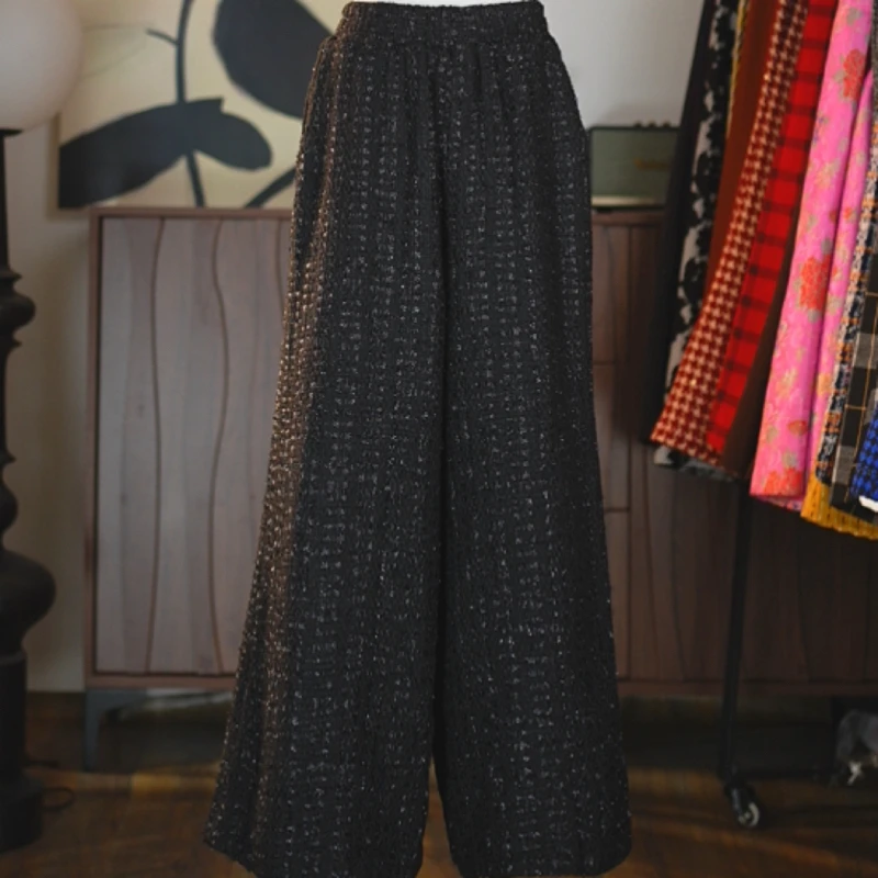 唐麻吉布-591裙裤小香风秋冬厚款宽松休闲老钱风松弛感女装贵气