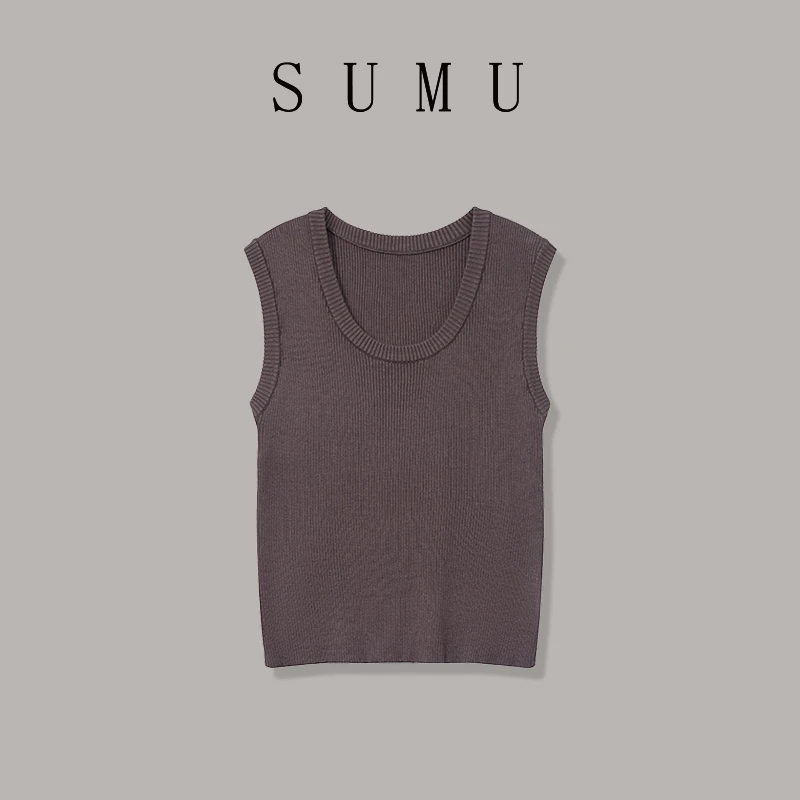 宿慕SUMU 女士背心 8-21 秋季新款时尚女士背心6918