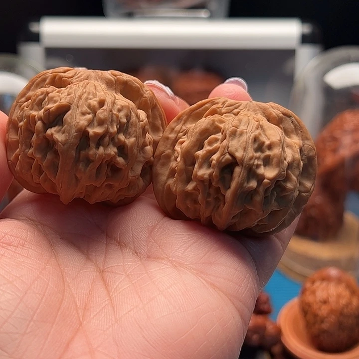文玩核桃把件二爷帽 头水货