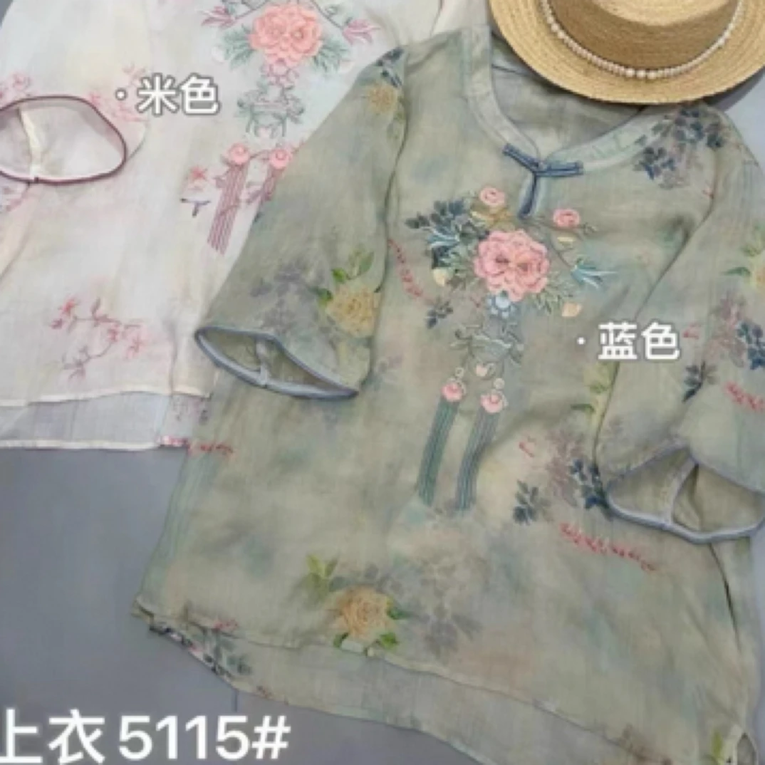 5115国风刺绣小衫