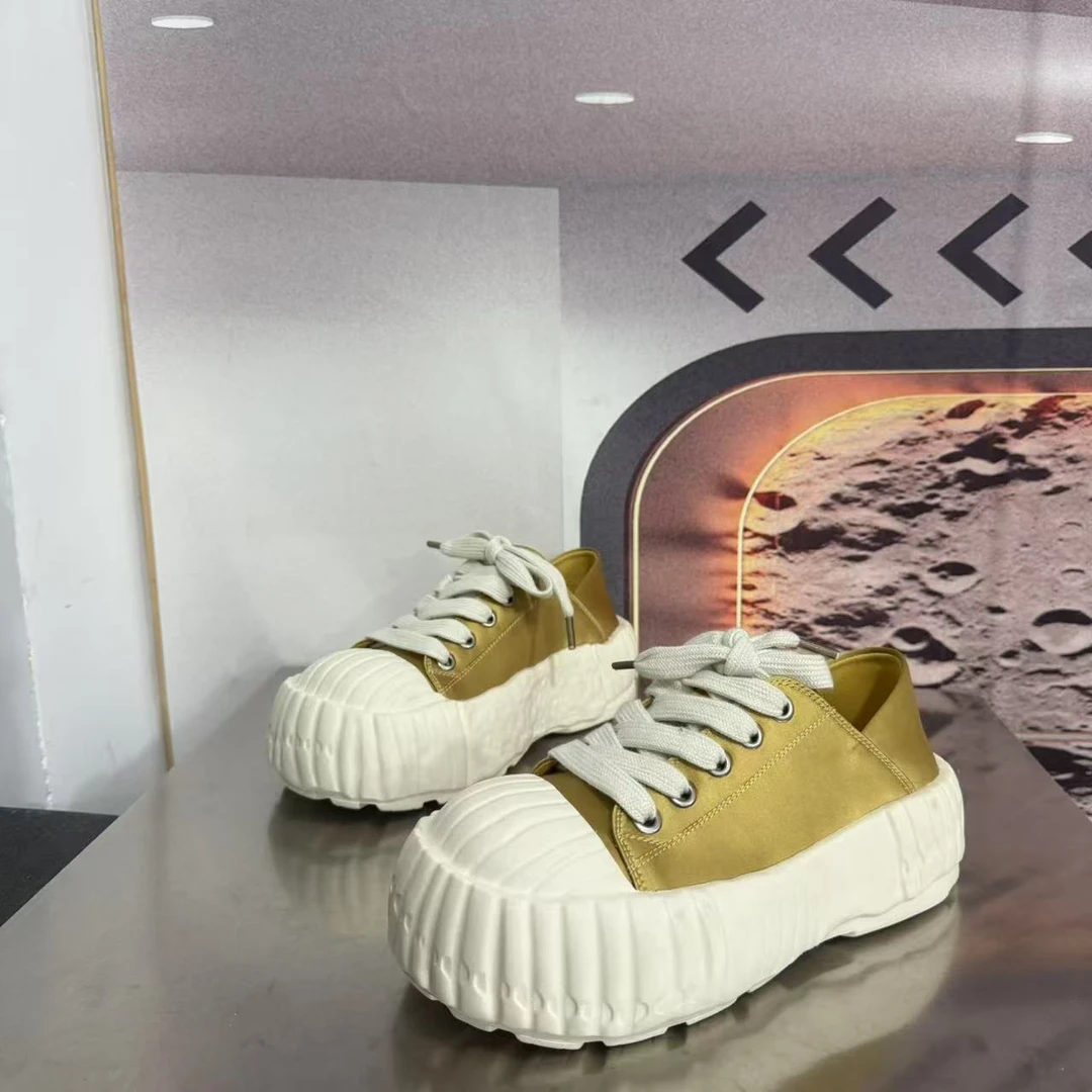 1668-3春夏新款2025圆头系带韩版简约休闲板鞋潮流百搭ins