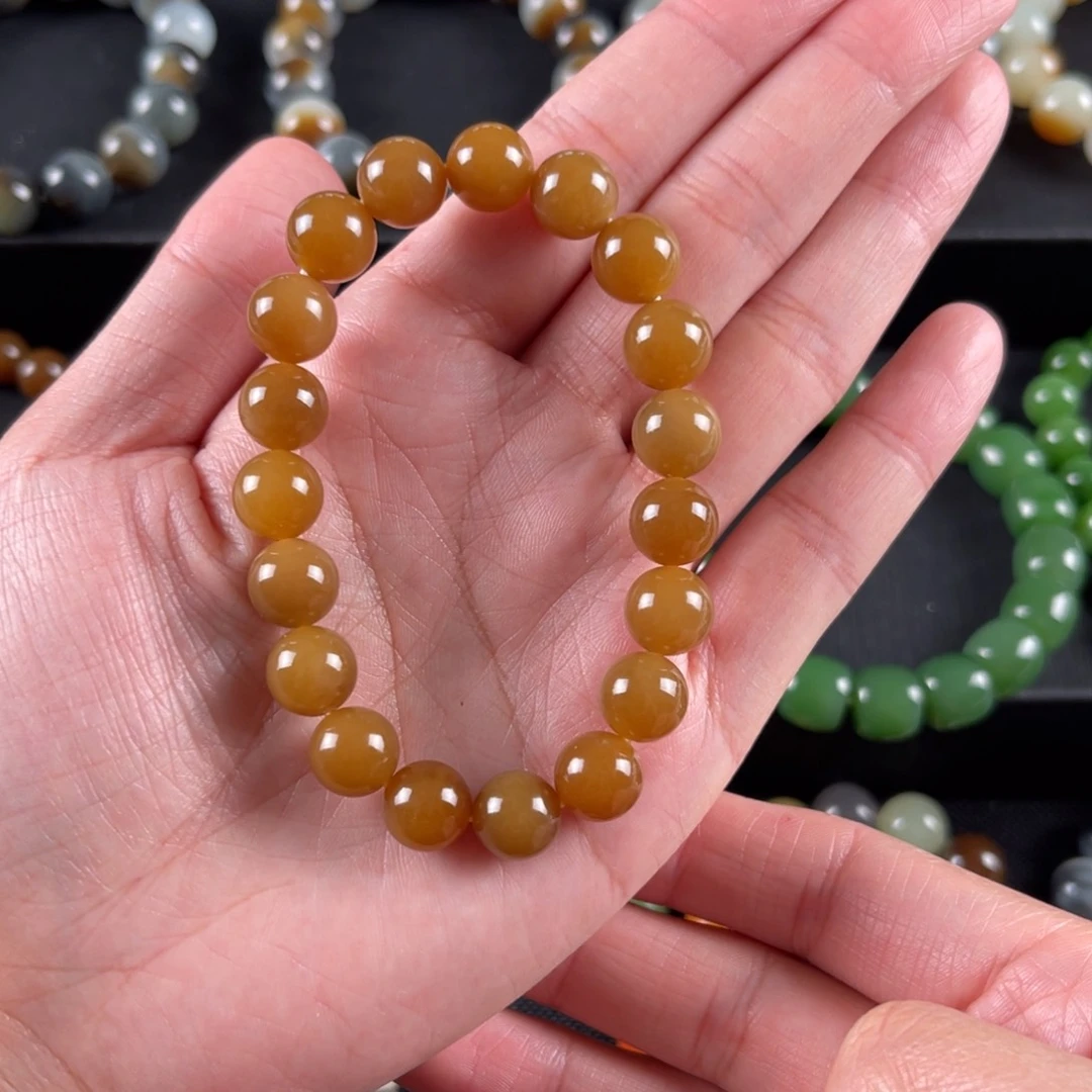 和田玉手串未镶嵌l****n卡10