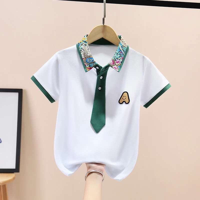 男童短袖POLO衫4-15岁中大童洋气夏装儿童夏季休闲小汗衫男孩T恤