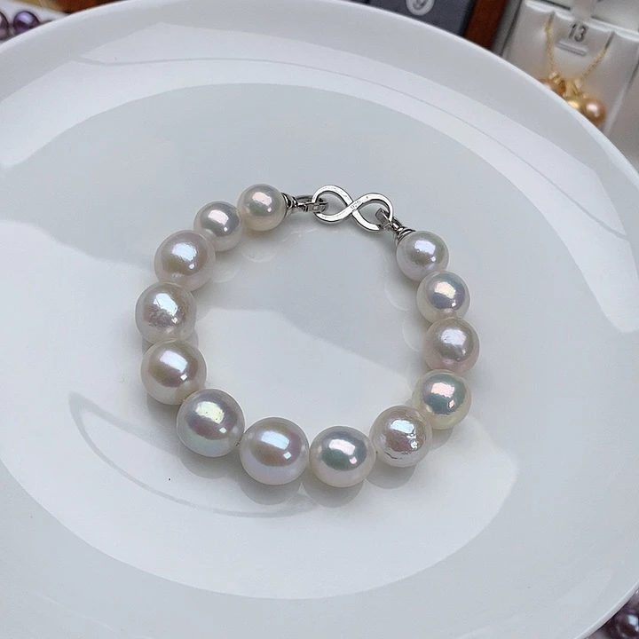 银S925镶嵌淡水珍珠颈饰