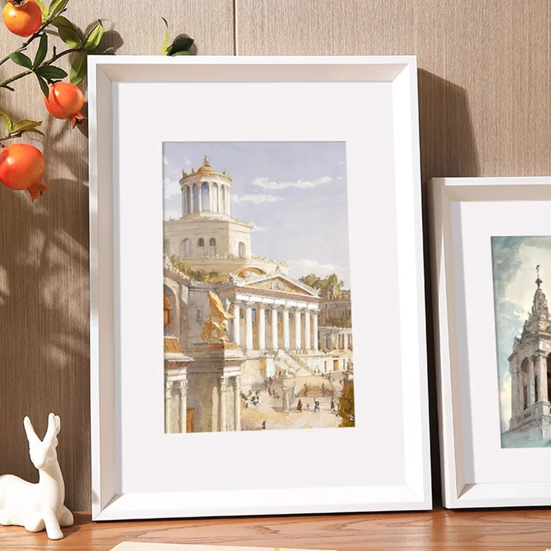 实木大相框挂墙A3油画外框素描a4装裱画框定制4k8k拼图框架16寸20