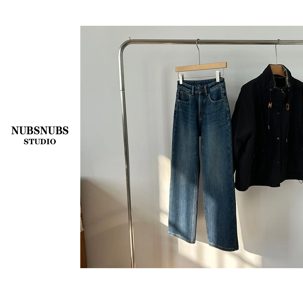 11.22 大林自制“休闲派”加厚绒 窄版直筒牛仔裤