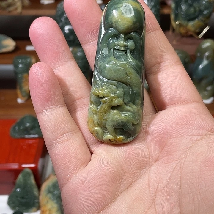 岫岩河磨玉（透闪石质玉）未镶嵌吊坠(不含链)