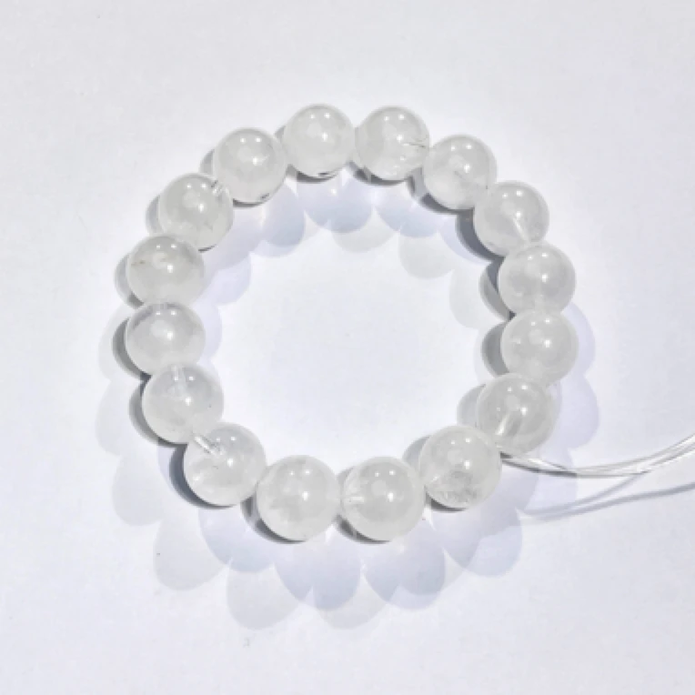 白幽灵11mm 12mm天然水晶手串白幽灵