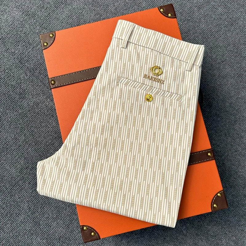 柯纽希本春夏新款轻奢商务欧货薄款冰丝西裤高品质男士百搭时尚