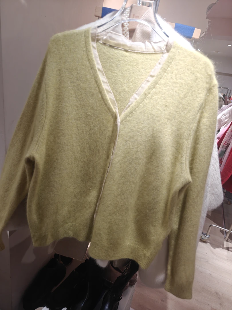 【济州岛】精致蕾丝拼接 设计感针织开衫