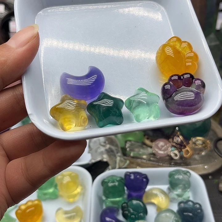 ****n未镶嵌水晶珠宝半成品60克爪 星星 月亮