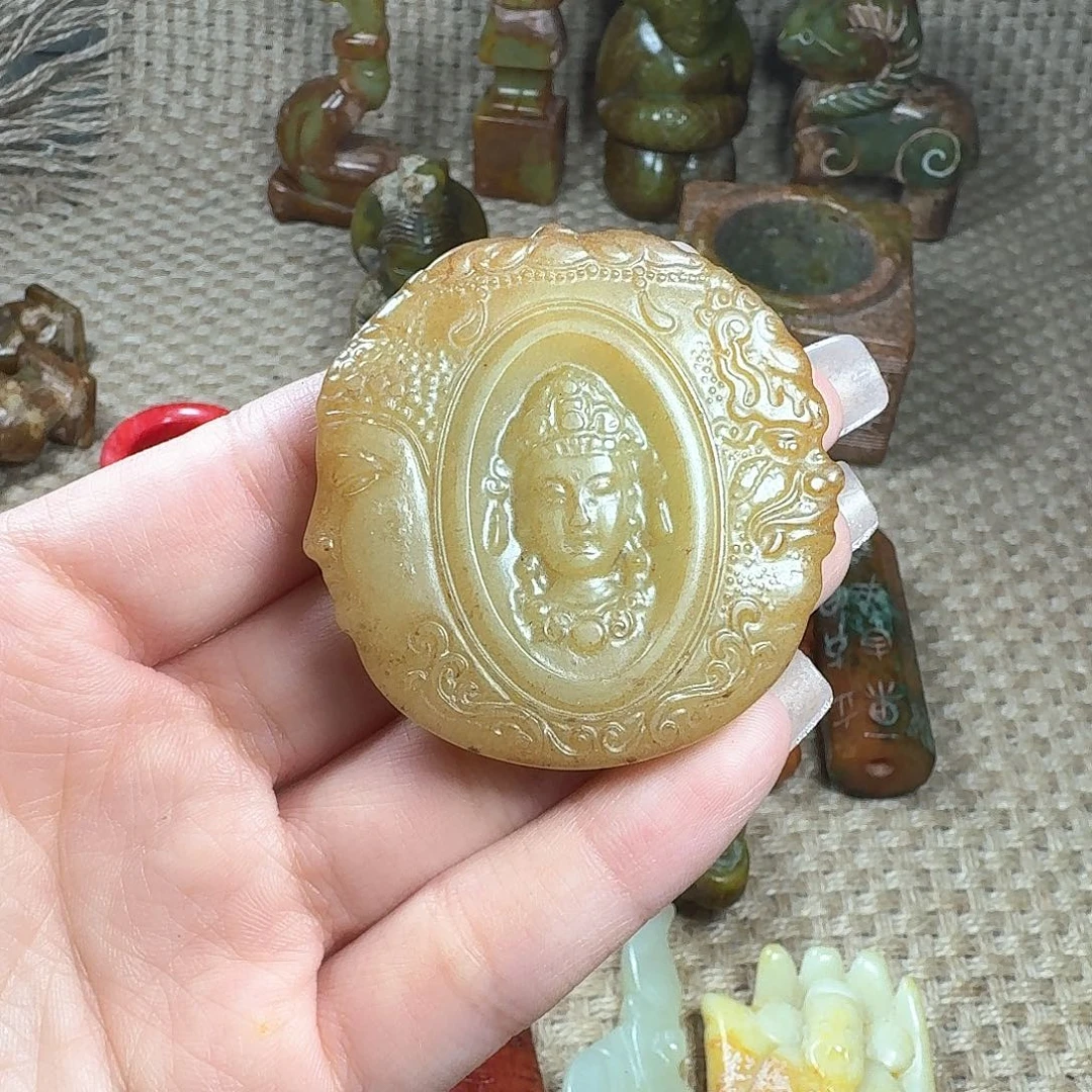 白玉菩提吊坠挂件