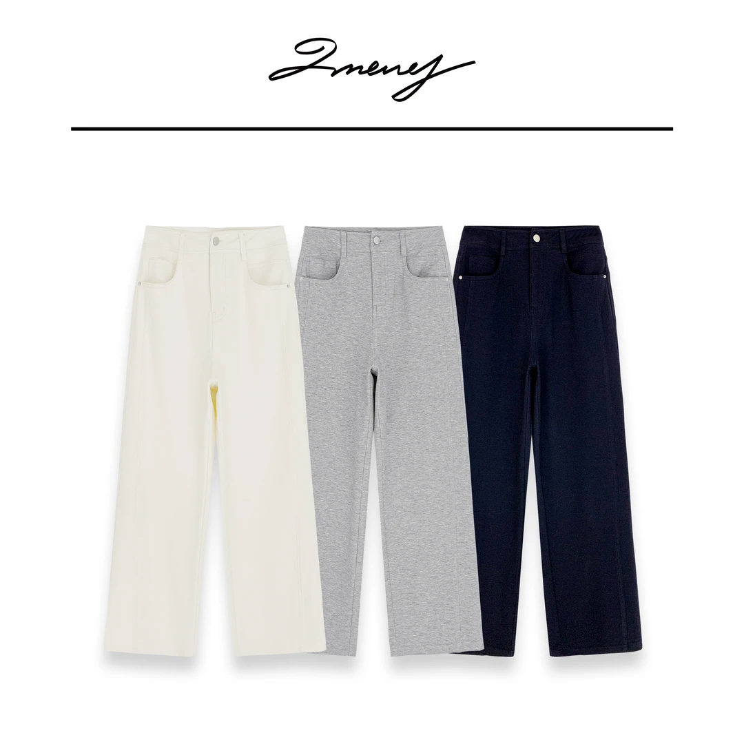 LMENY解构阔腿裤~澳洲棉+天丝牛仔柔软高弹力窄版直筒裤25AK010