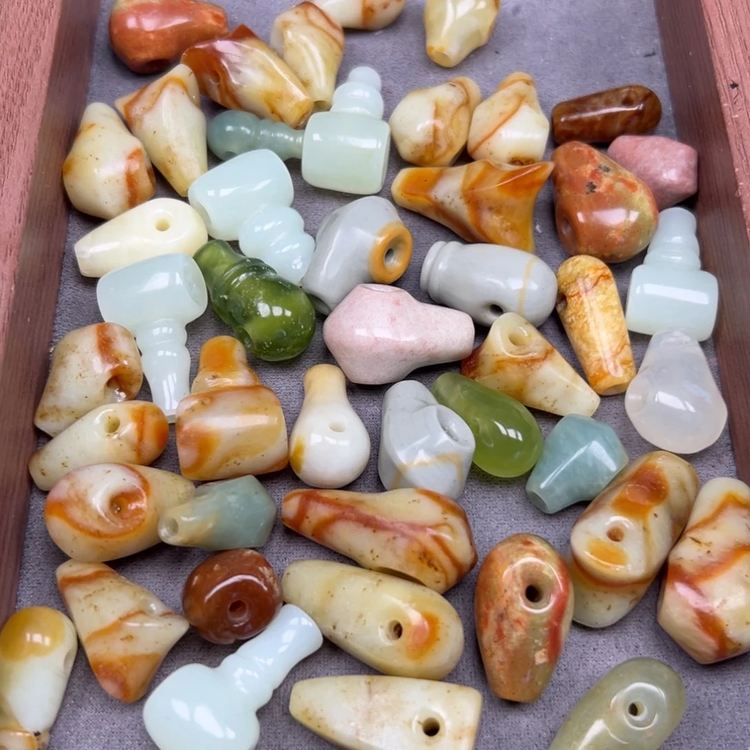 未镶嵌蛇纹石玉颈饰微瑕发一个不退不换