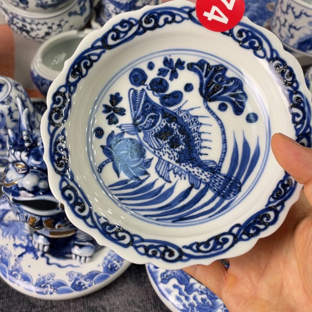 一***池景德镇陶瓷手工手绘