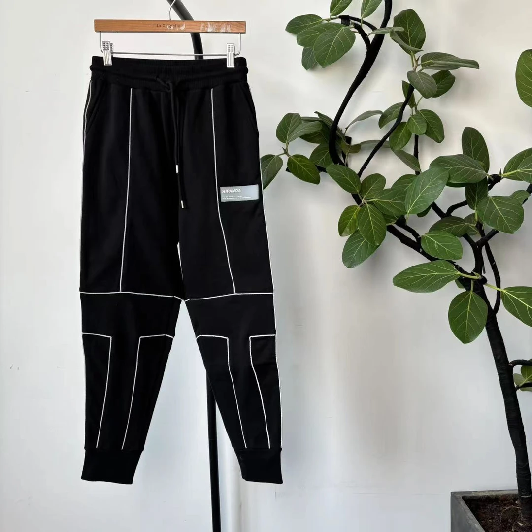（1.17）P-7 HIP 24秋季潮牌女款休闲个性拼接束脚休闲裤 82696