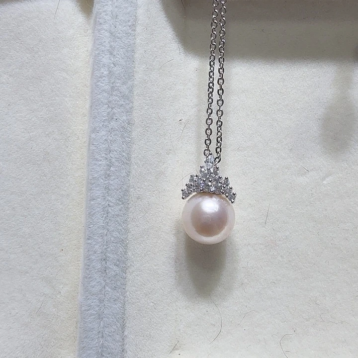 淡水珍珠项链银S925镶嵌
