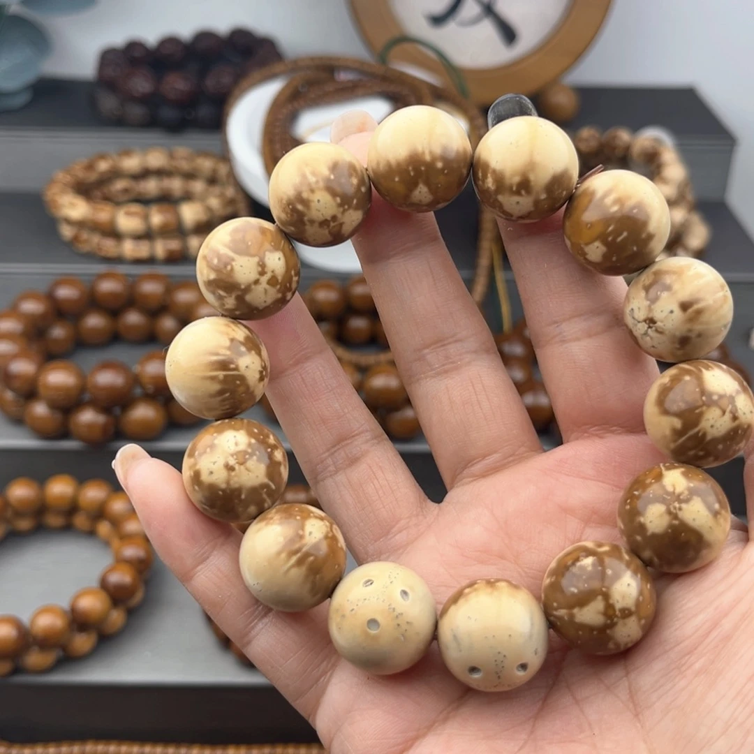 紫金鼠手串半实心花皮熊猫练手款16