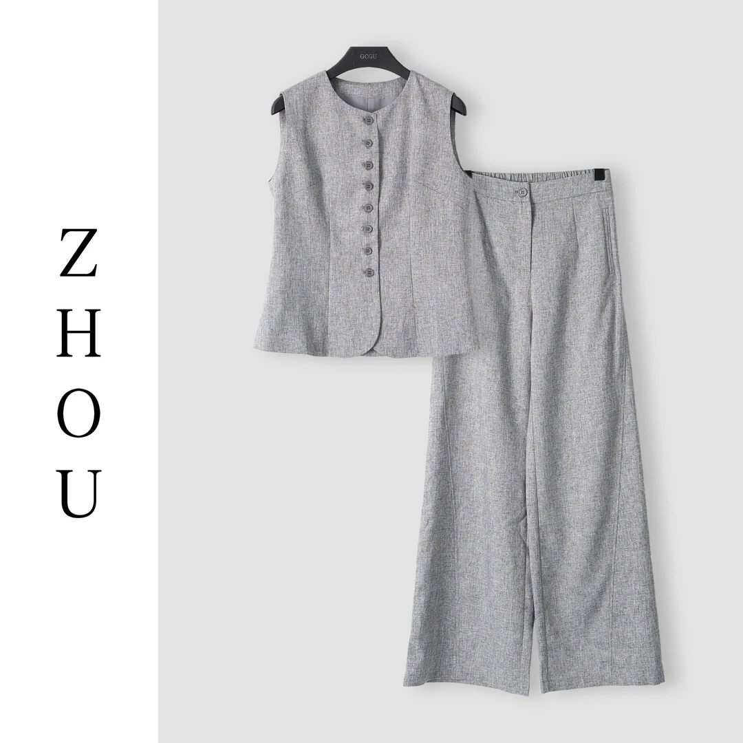 （周哥甄选）灰色时尚套装-22157