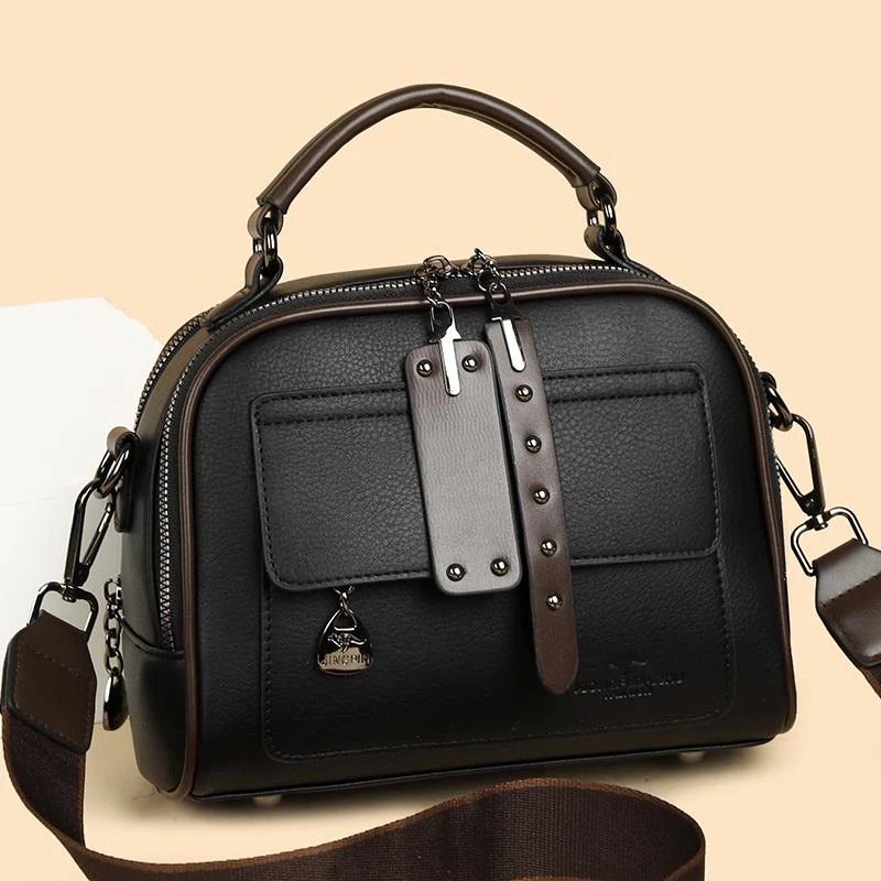 米琦袋鼠软皮女士单肩包2025新款简约百搭时尚母亲节妈妈包斜挎包