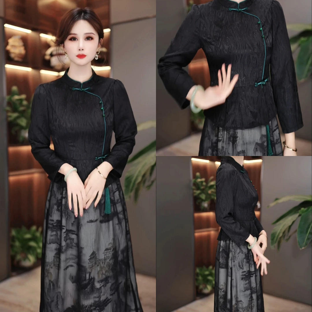 春季连衣裙2025春季新款显瘦修身韩版气质遮肚裙子MY25J266