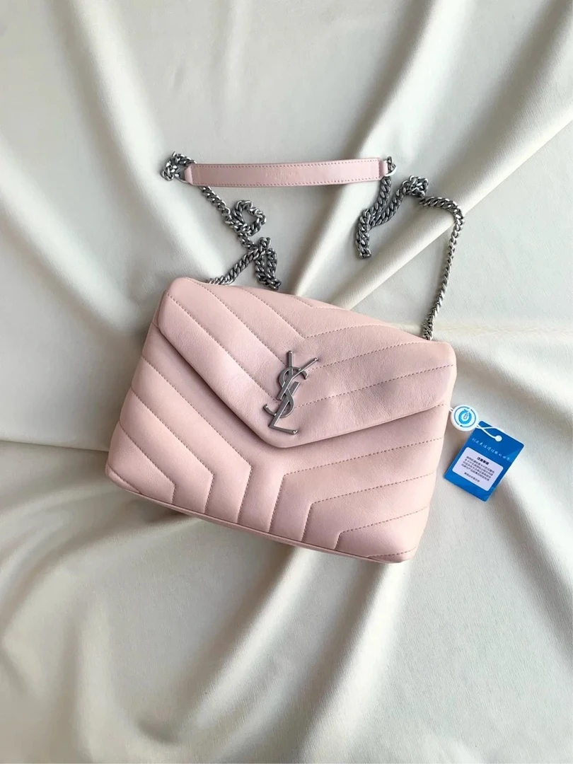 95新 YSL/圣罗兰 loulou中号粉银/98新/优选
