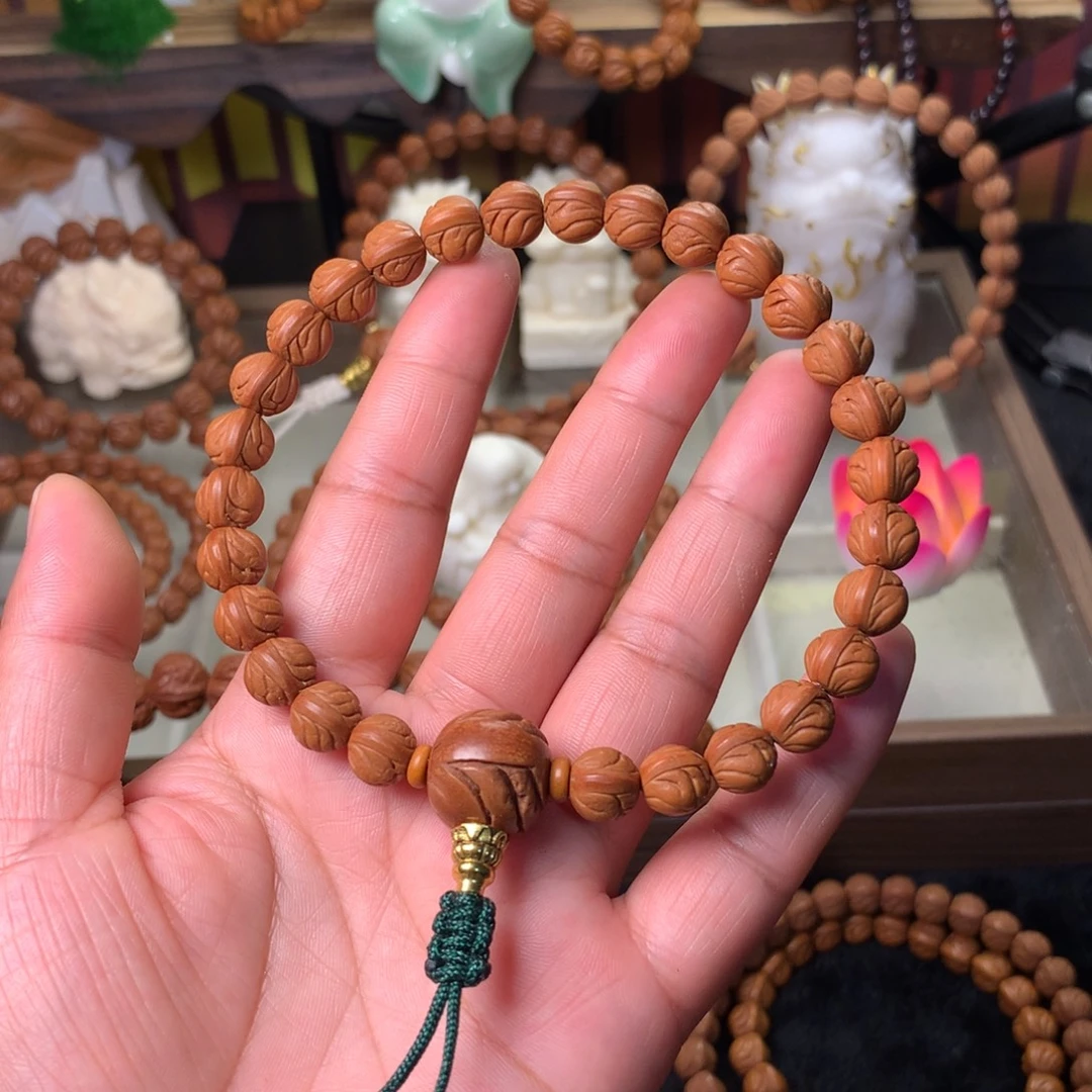 —***生吊坠桃核玉龙脊手持08