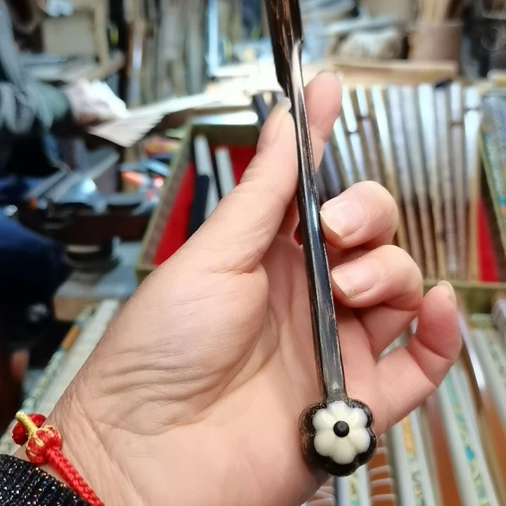 扇子拽*棕竹梅花头