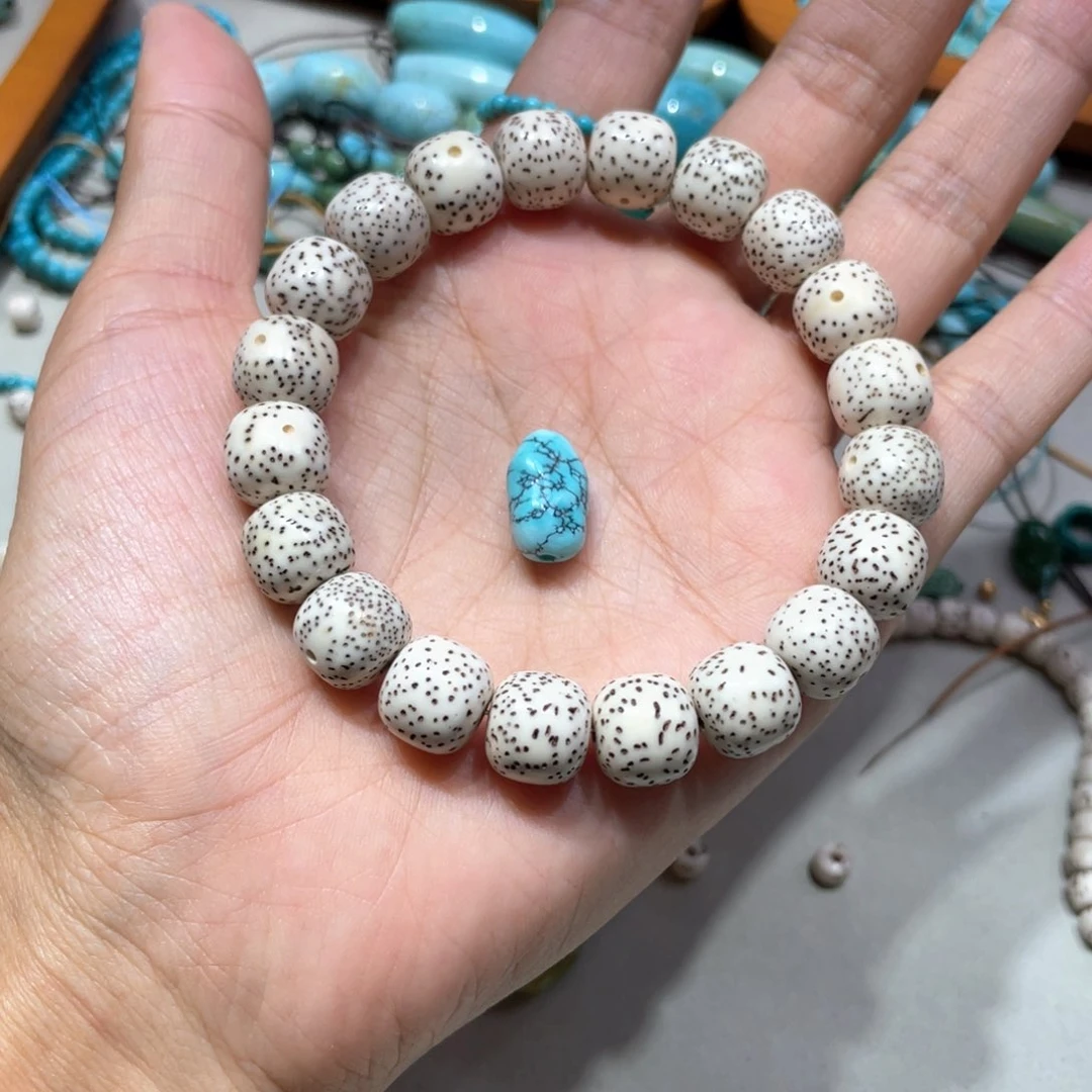 星月菩提手串星月菩提搭配绿松