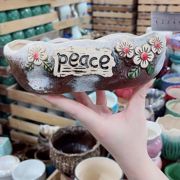 有孔，凑10元包邮陶瓷花盆发货！