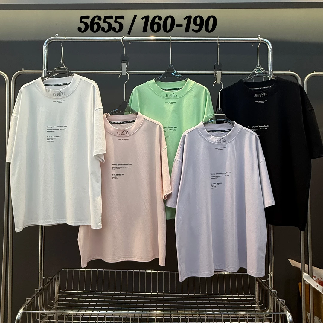 【5655-粉色】潮牌夏季潮品圆领T恤