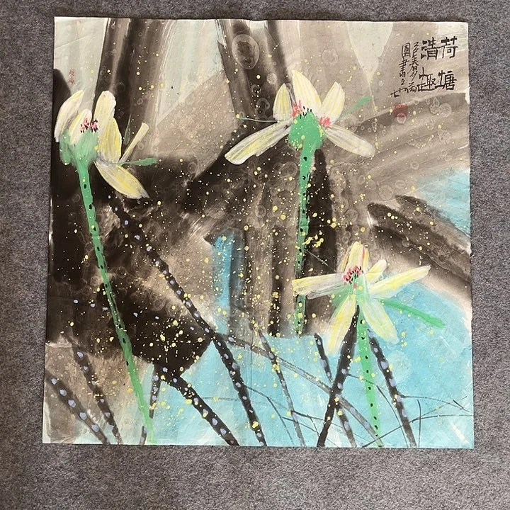 国画荷花作品欣赏