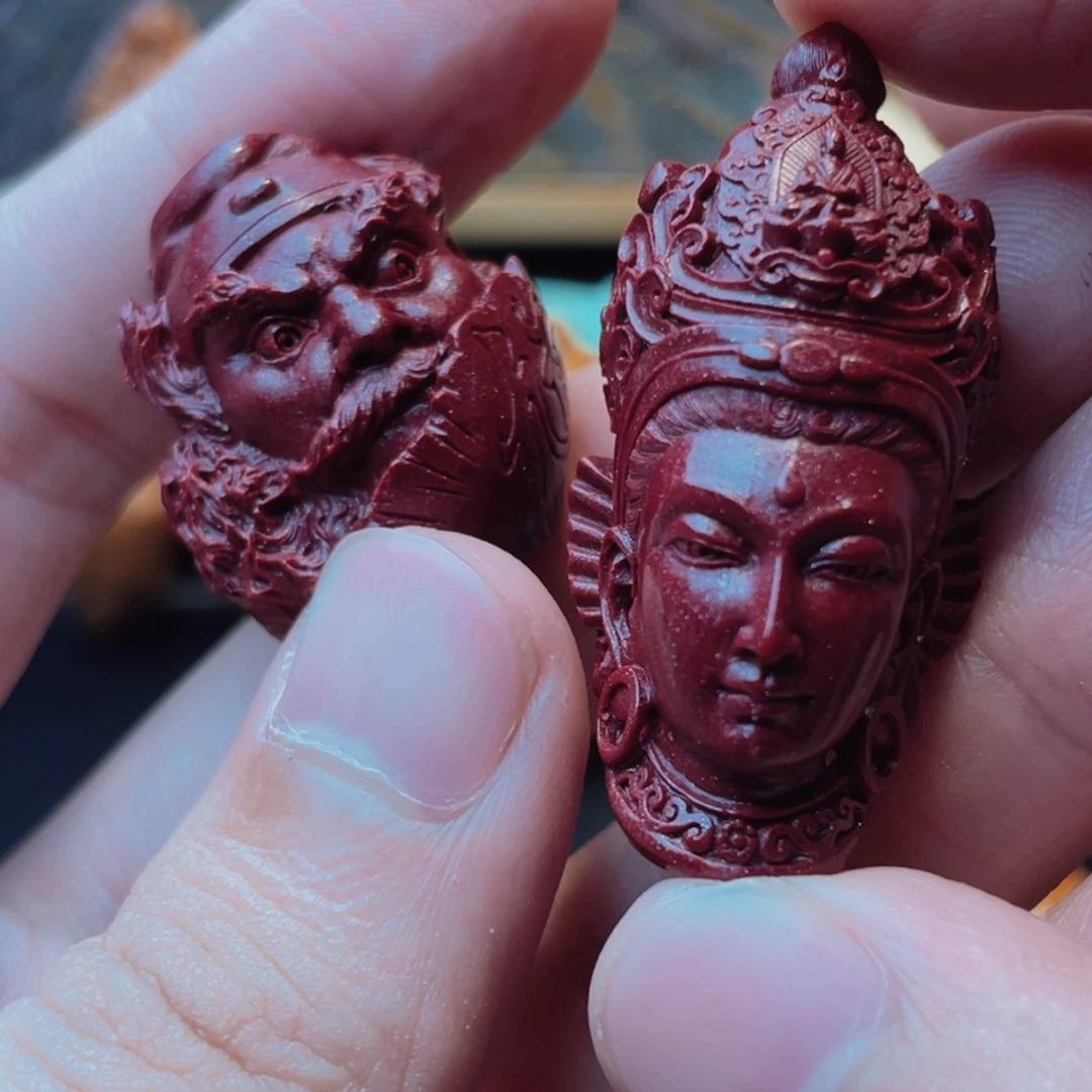 橄榄核吊坠钟馗观音