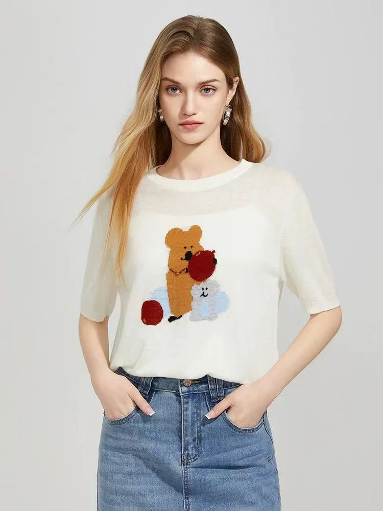 慵懒风宽松减龄轻薄针织衫女2025夏装新款百搭时尚超好看上衣1409