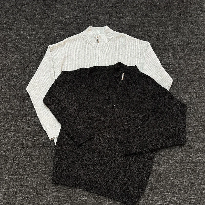 莱赛尔天丝冬季新款男士休闲套头针织宽松毛衣