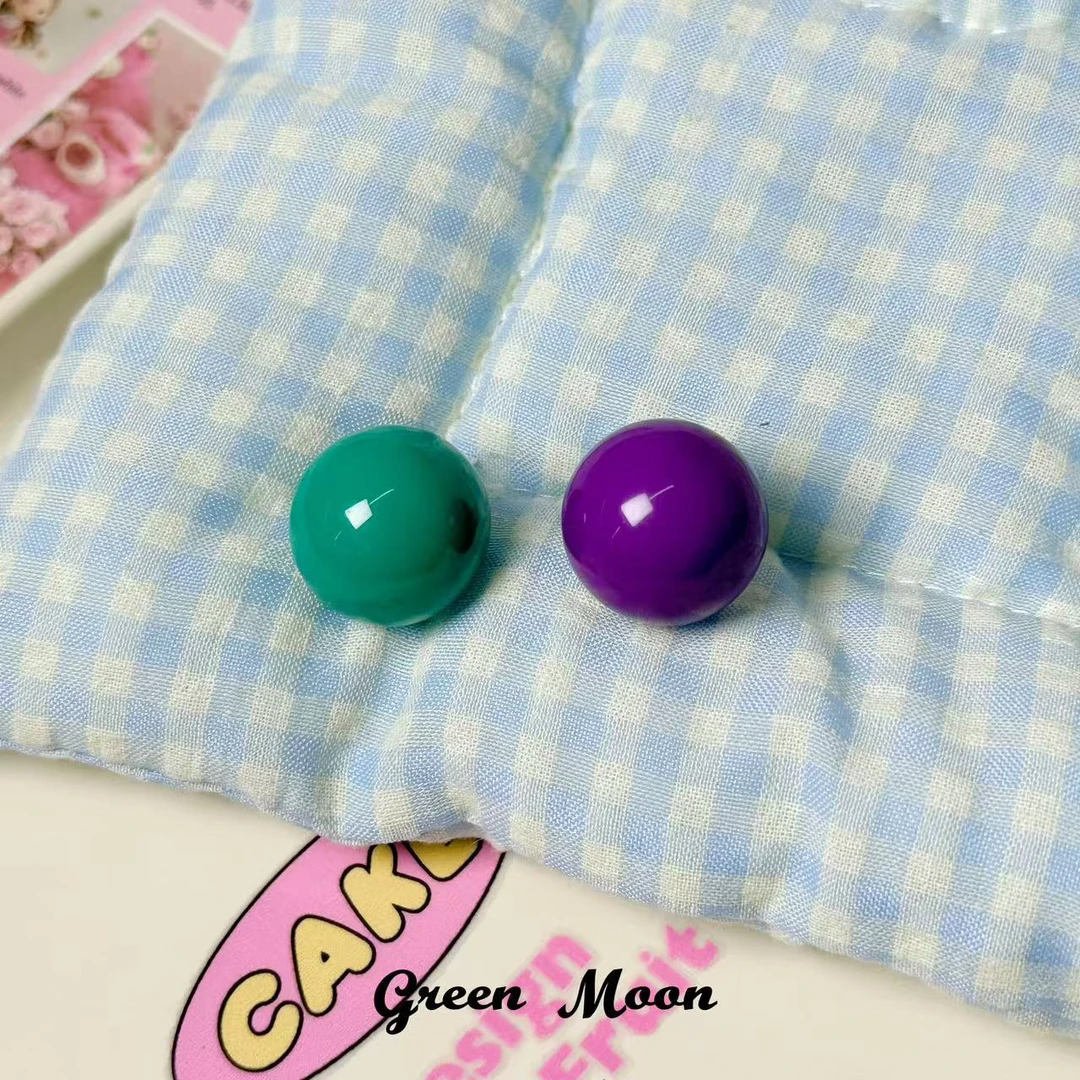 非金属亚克力耳饰 【少女风漫】小众个性优雅珠珠耳钉可爱少女B438