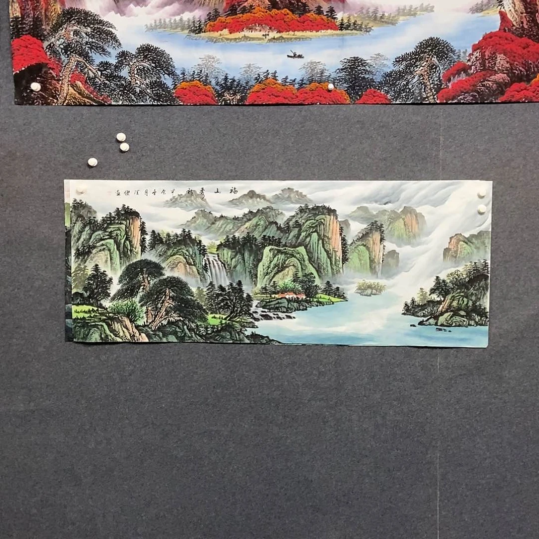 国画小六尺山水一副