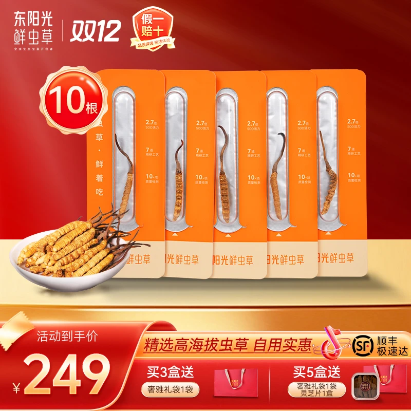 东阳光冬虫夏草10根装（5根/克）精选饱满干货有机滋养性价比甄选