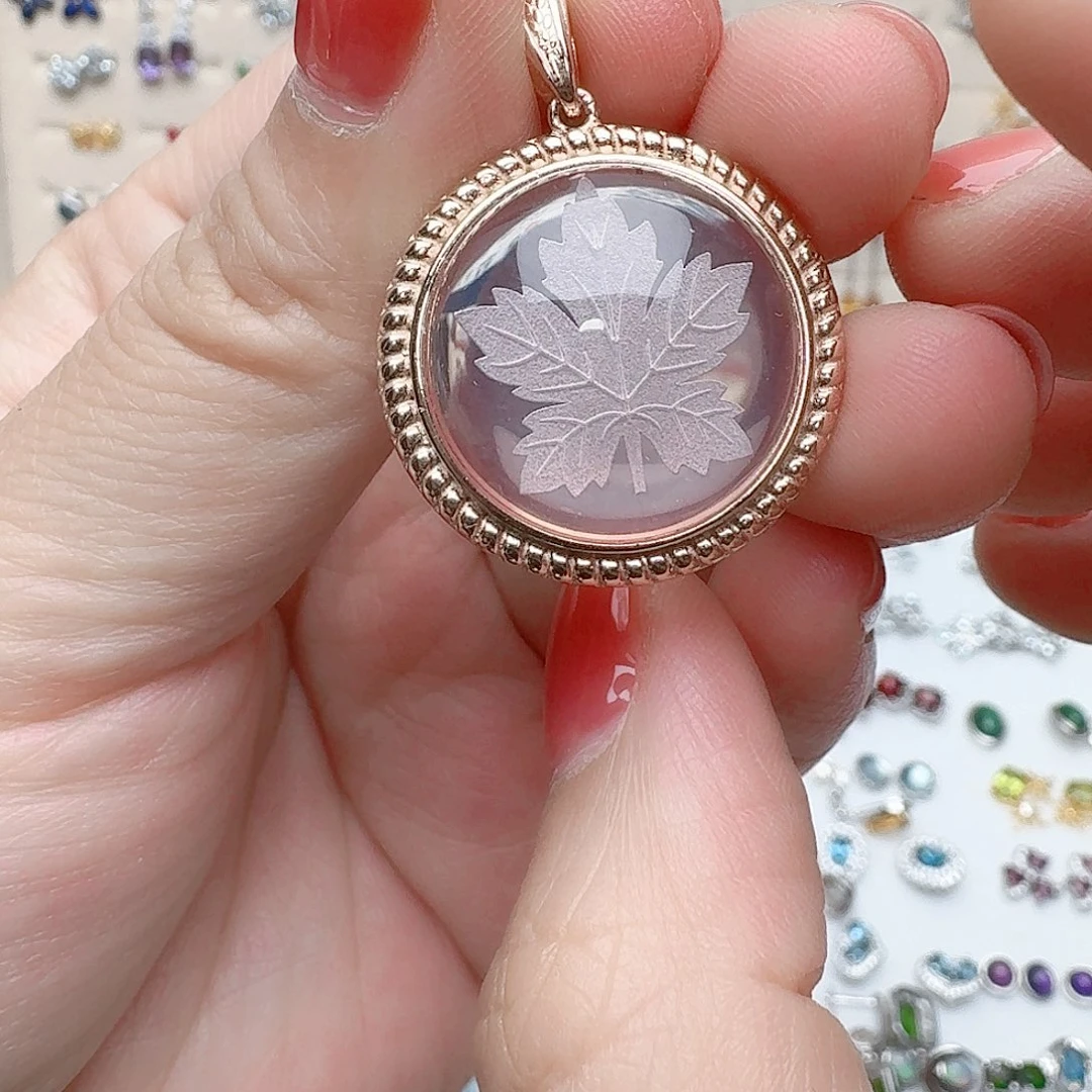 水晶吊坠(不含链)银S925镶嵌