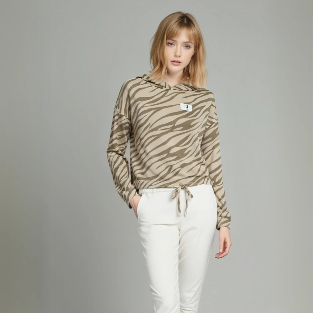 T97  时尚长袖连帽女士运动卫衣