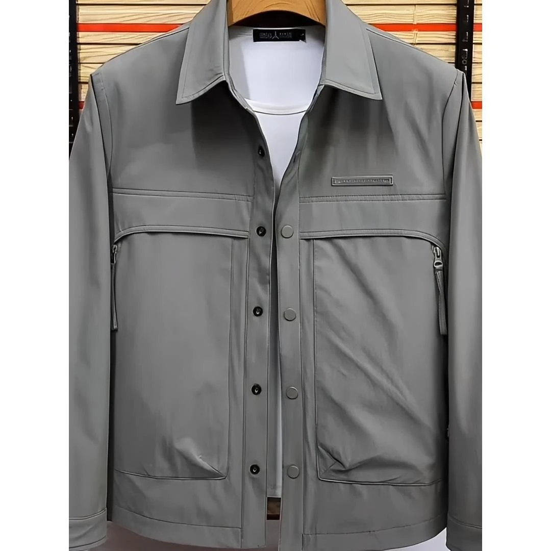 2026年新款秋季高端欧货男士休闲时尚百搭潮流帅气舒适翻领夹克