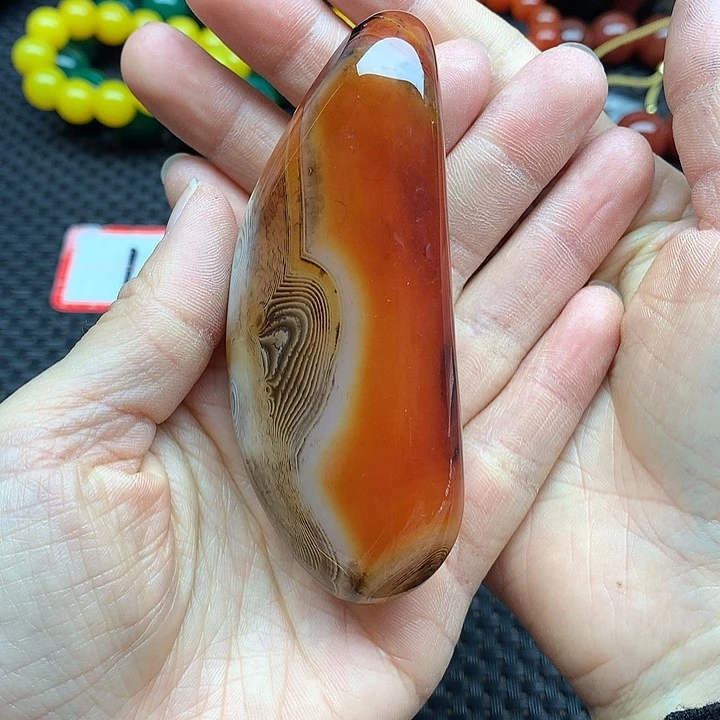 玛瑙/玉髓玛瑙未镶嵌对**月