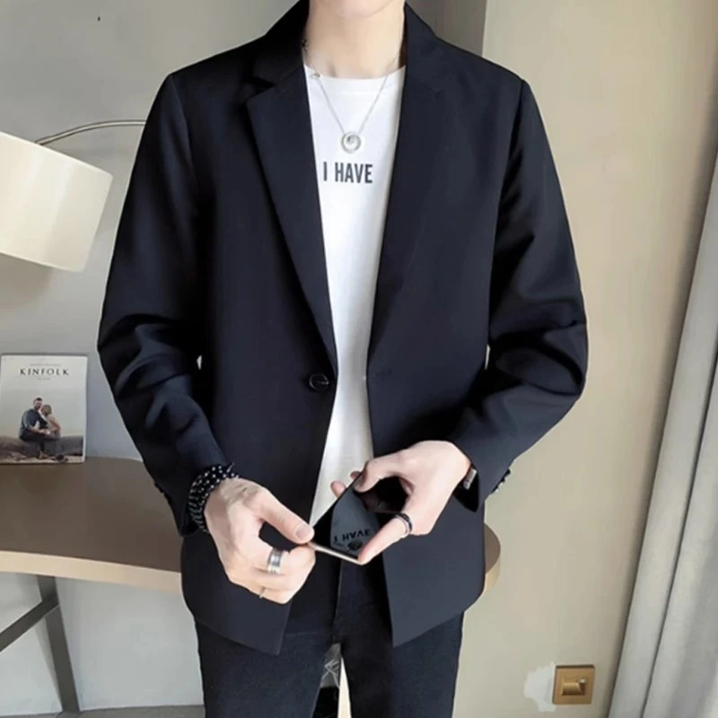 仓石一树痞帅男士西服外套春秋季商务潮流简约轻熟风一粒扣西装潮