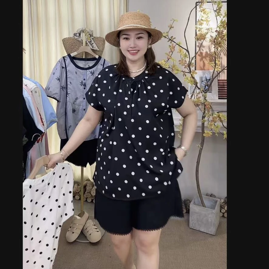 「夏市全开」东东家*9863大码新款设计感宽松洋气别致显瘦衬衫