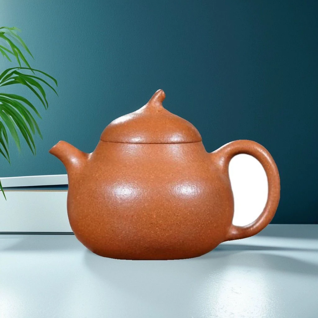150cc宜兴紫砂壶原矿降坡泥茄瓜名家全手工制茶壶茶具