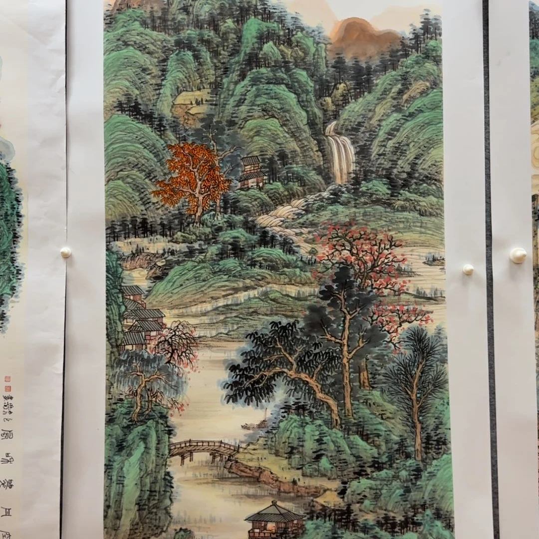 国画叶成兰四尺作品山水
