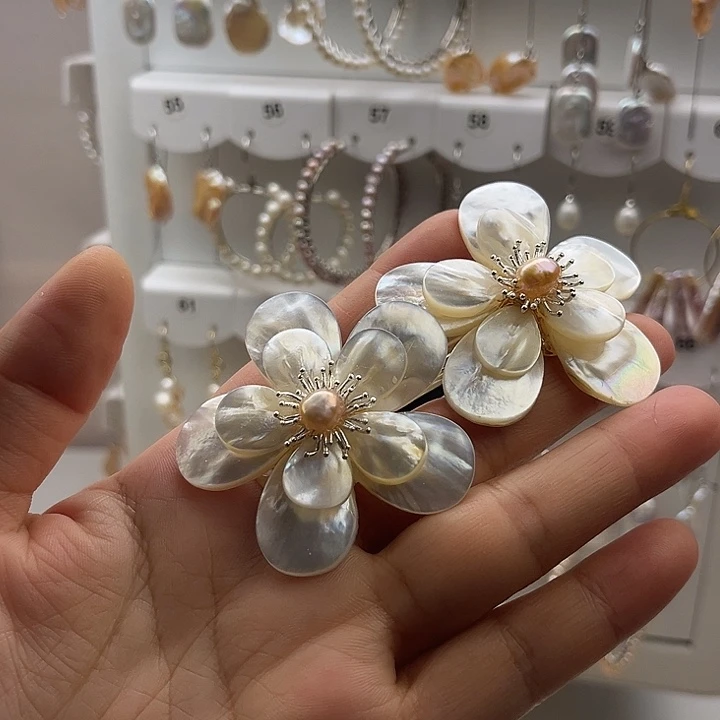 淡水珍珠未镶嵌发夹