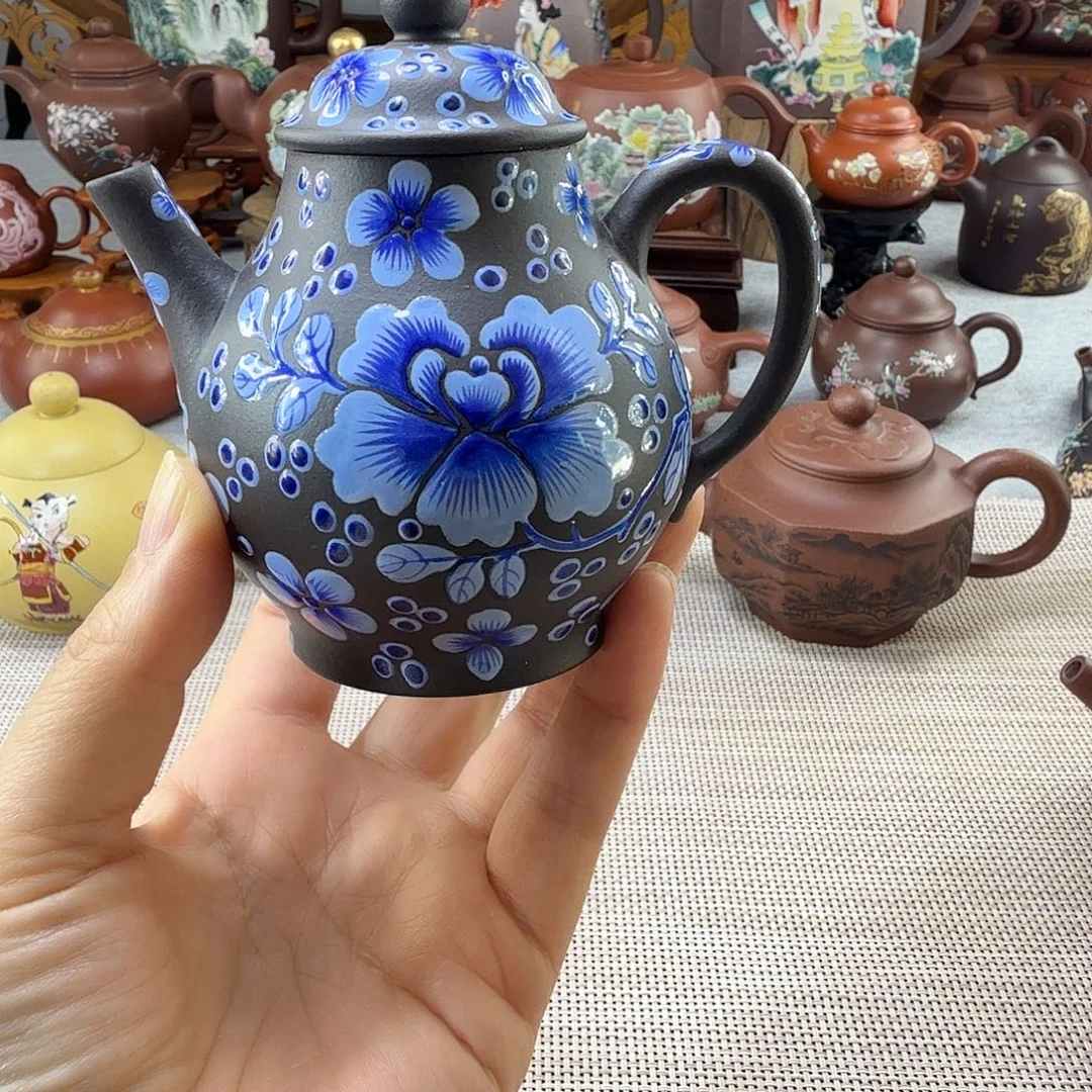 茶壶紫砂青花1234556788“